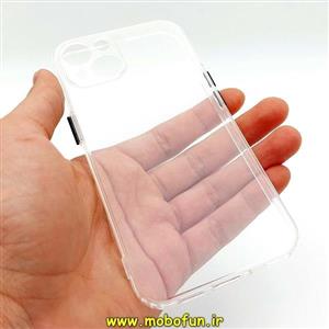 قاب گوشی iPhone 13 آیفون شفاف ژله ای محافظ لنز دار دکمه رنگی کد 69