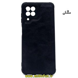 قاب گوشی Galaxy A22 4G - Galaxy M32 4G سامسونگ طرح چرمی ساده ایکس لول X-Level محافظ لنز دار مشکی کد 113