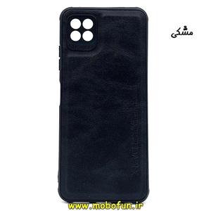 قاب گوشی Galaxy A22 5G سامسونگ طرح چرمی ساده ایکس لول X-Level محافظ لنز دار مشکی کد 50
