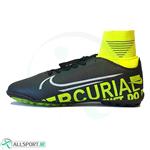 کفش چمن مصنوعی سایز کوچک نایک مرکوریال ساقدار مشکی فسفری Nike Mercurial Black