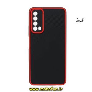 قاب گوشی Huawei Y7A - P Smart 2021 هوآوی طرح کربنی کبریتی محافظ لنز دار قرمز کد 19