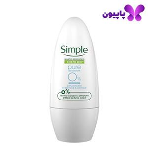 رول زیر بغل فاقد آلومینیوم سیمپل pure simple 40ml 