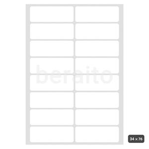 کاغذ پشت چسب دار A4 تیغ خورده سایز 34 × 76 میل بسته 100 عددی
