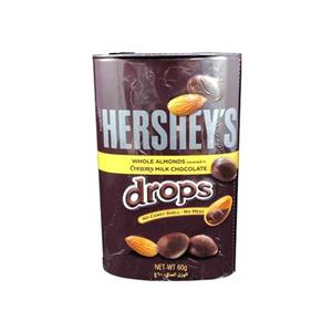 هرشیز فلزی دراپ بیضی بادام 60 گرمی Hersheys Drops 