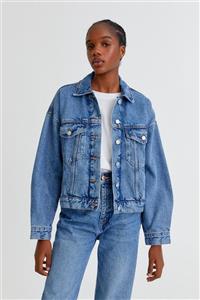 کت جین زنانه پول اند بیر کد 196566