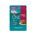 پوچ گربه پورینا با طعم گوشت گاو Purina One Beef وزن 75 گرم کد 364