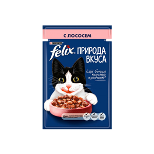 پوچ گربه فلیکس با طعم ماهی سالمون Felix Salmon وزن 85 گرم کد 374