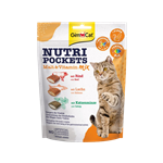 اسنک تشویقی نوتری ویتامین و مالت گربه جیم کت GimCat Nutri Pockets Multi Vitamin Malt وزن 150 گرم کد 380