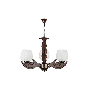 لوستر چوبی سه شعله چشمه نور کد G579/3-BR