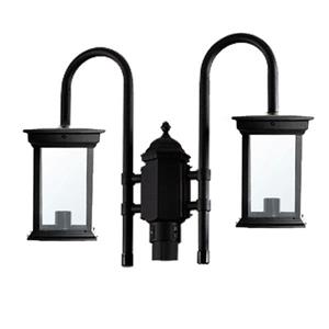 چراغ سرلوله دو شاخه شفق مدل روشان با شیشه ساده کد 1062