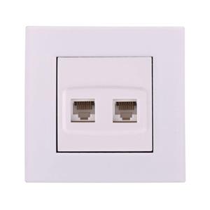 سوکت شبکه cat6+cat6 جهان الکتریک مدل کریستال
