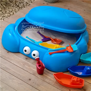 استخر شن بازی کودک picco طرح خرچنگ رنگ آبی کد 30040