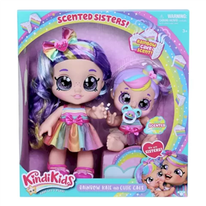 عروسک کیندی کیدز رینبو کیت و کیوتی کیک kindikids کد 50171