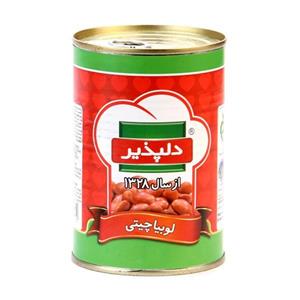 کنسرو لوبیا چیتی دلپذیر مقدار 420 گرم Delpazir Pinto Beans Canned 420gr 