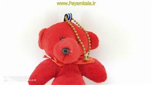 عروسک آویز جاسوییچی خرس (1223) قرمز