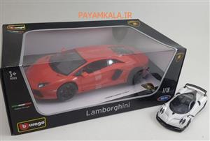 ماکت فلزی ماشین لامبورگینی آوانتادور ( LAMBORGHINI AVENTADOR LP 700-4 BY BURAGO) قرمز