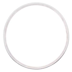 قاب گرد ساعت دیواری فلزی نقره‌ای قطر 60 سانتی‌متر