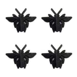 مارک فلزی کیف مشکی مدل زنبور طول 2.5 سانتی‌متر بسته 4 عددی