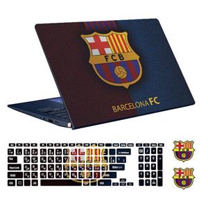 اسکین لپ تاپ طرح Barcelona کد ۰۳ به همراه استیکر کیبورد