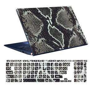 اسکین لپ تاپ طرح Snake کد ۰۸ به همراه استیکر کیبورد
