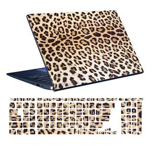 اسکین لپ تاپ طرح Leopard  کد ۰۱ به همراه استیکر کیبورد