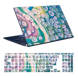 اسکین لپ تاپ طرح Colorful کد۵۸ به همراه استیکر کیبورد