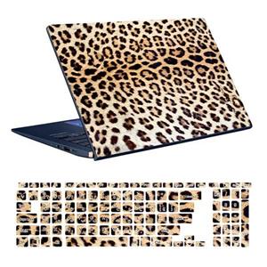 اسکین لپ تاپ طرح Leopard کد ۰۱ به همراه استیکر کیبورد 