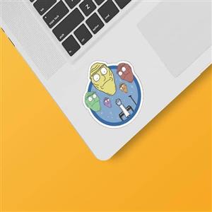 استیکر لپ تاپ طرح Rick&Morty کد ۰۵