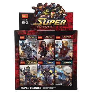 ساختنی دکول مدل Super Heroes 0217-0222 بسته 12 تایی Decool Super Heroes 0217-0222 Bulding Pack Of 12