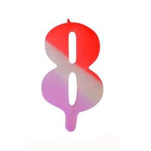 شمع سه رنگ پرچمی عدد 8