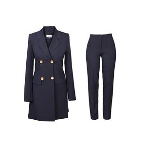 مانتو و شلوار مدل یقه انگلیسی چهار دکمه طرح ۲