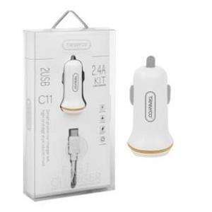 شارژر ماشینی ترانیو مدل TRANYOO C11 Car Charger TYPE C 2 In 1