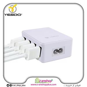 شارژر 4 پورت USB با قدرت 30 وات YESIDO هاب 