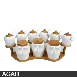 پاسماوری 25 پارچه استند دار بامبو مدل آجار