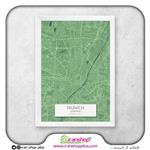 تابلو نقشه شهر مونیخ با تم Green کد 405