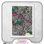 تابلو نقشه شهر برلین Berlin با تم Pop Art City Map کد 134