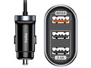 شارژر فندکی فست شارژ توتو TOTU QC3.0+2.4A Wired Car Charger DCCQ-006