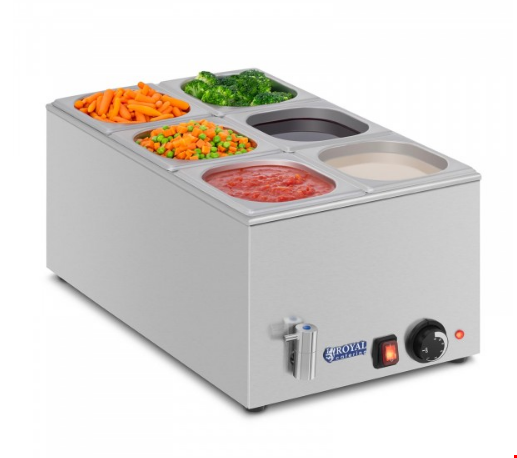 ظرف بن ماری 6 لگن رویال کترینگ آلمان Royal Catering Bain Marie - GN Behälter - 1/6 - Ablasshahn 4260223026218