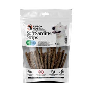 تشویقی سگ استریپ نرم ساردین هاپومیل 100g soft sardine strips 