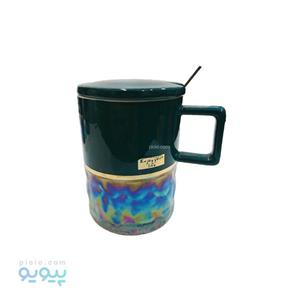 ماگ درب دار سرامیکی طرحدار