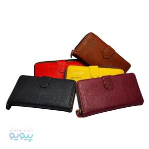 کیف پول چرم زیپ دار ساده و جادار