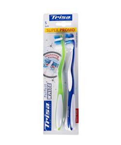 مسواک با برس نرم تریزا Trisa مدل Perfect White بسته 2 عددی 