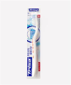مسواک با برس سخت تریزا Trisa مدل Pearl White 