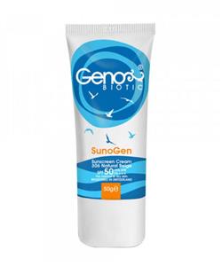 کرم ضدآفتاب بی رنگ SPF50 ژنوبایوتیک Geno Biotic مدل Suno Gen حجم 50 میلی‌لیتر