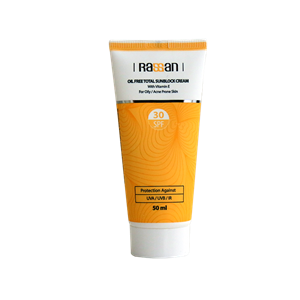 SPF 30 کرم ضد افتاب فاقد چربی راسن Rassan Total Sunblock Oil Free Cream 