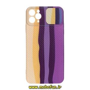 قاب گوشی iPhone 11 Pro Max آیفون طرح آبرنگی کبریتی محافظ لنز دار کشویی کد 180