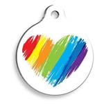 لوازم گربه فروشگاه اوجیلال ( EVCILAL ) Tag Pet Art Rainbow Heart Round Cat and Dog Tag – کدمحصول 335215
