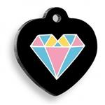 لوازم گربه فروشگاه اوجیلال ( EVCILAL ) Tag Pet Art Diamond Heart برچسب گربه و سگ سیاه – کدمحصول 342850