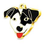 لوازم سگ فروشگاه اوجیلال ( EVCILAL ) برچسب سگ جک راسل با روکش طلا 24K (ماسک سیاه) – کدمحصول 382255