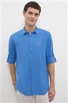پیراهن مردانه برند پولو ( US POLO ASAN ) مدل پیراهن آبی Uzunkol Basic – کدمحصول 360496